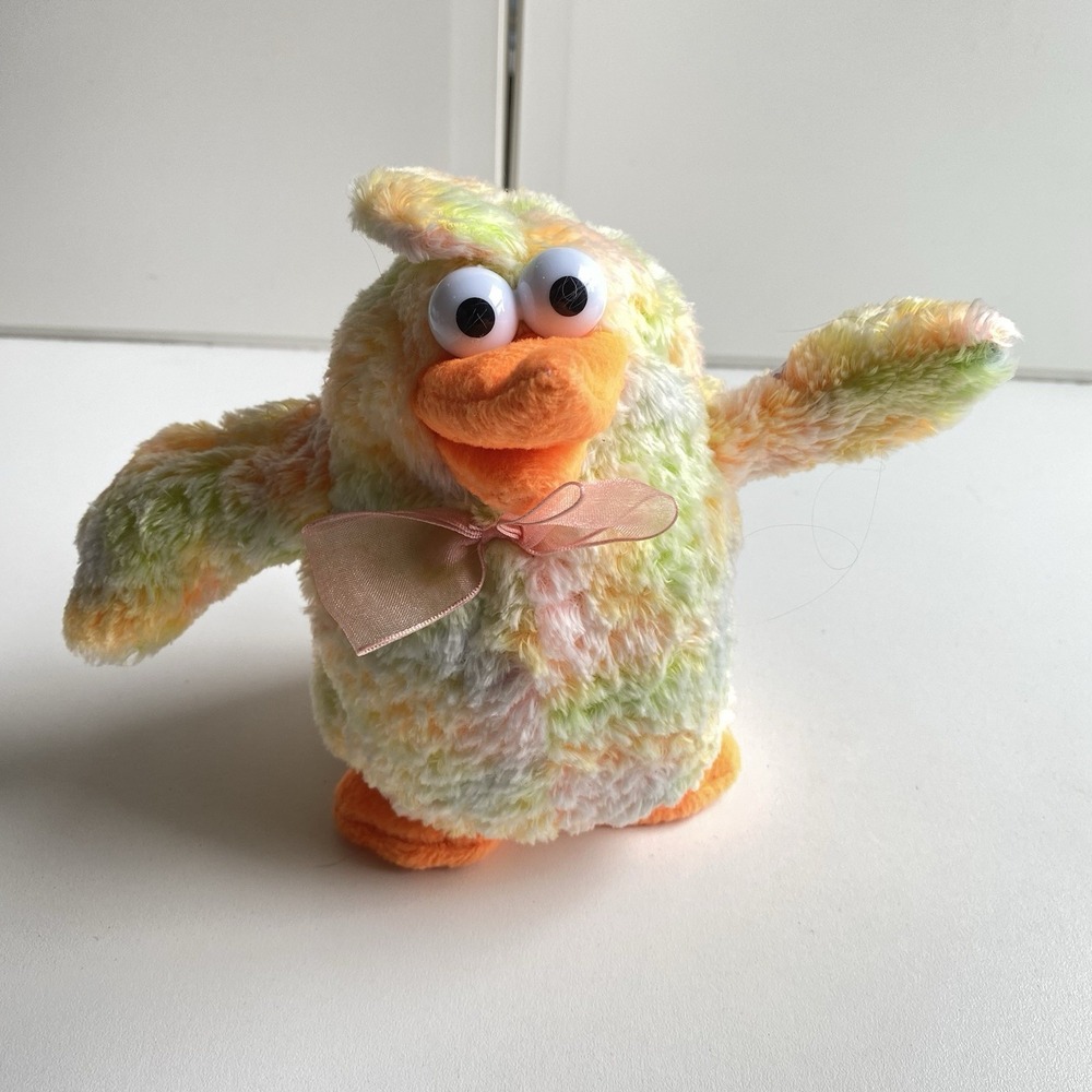 WORKS! Dan Dee Collector Choice Plush Chicken Sings Dances Rainbow Easter Video